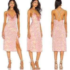 Free People Chasing Shadow Tie Dye Slip Dress Midi